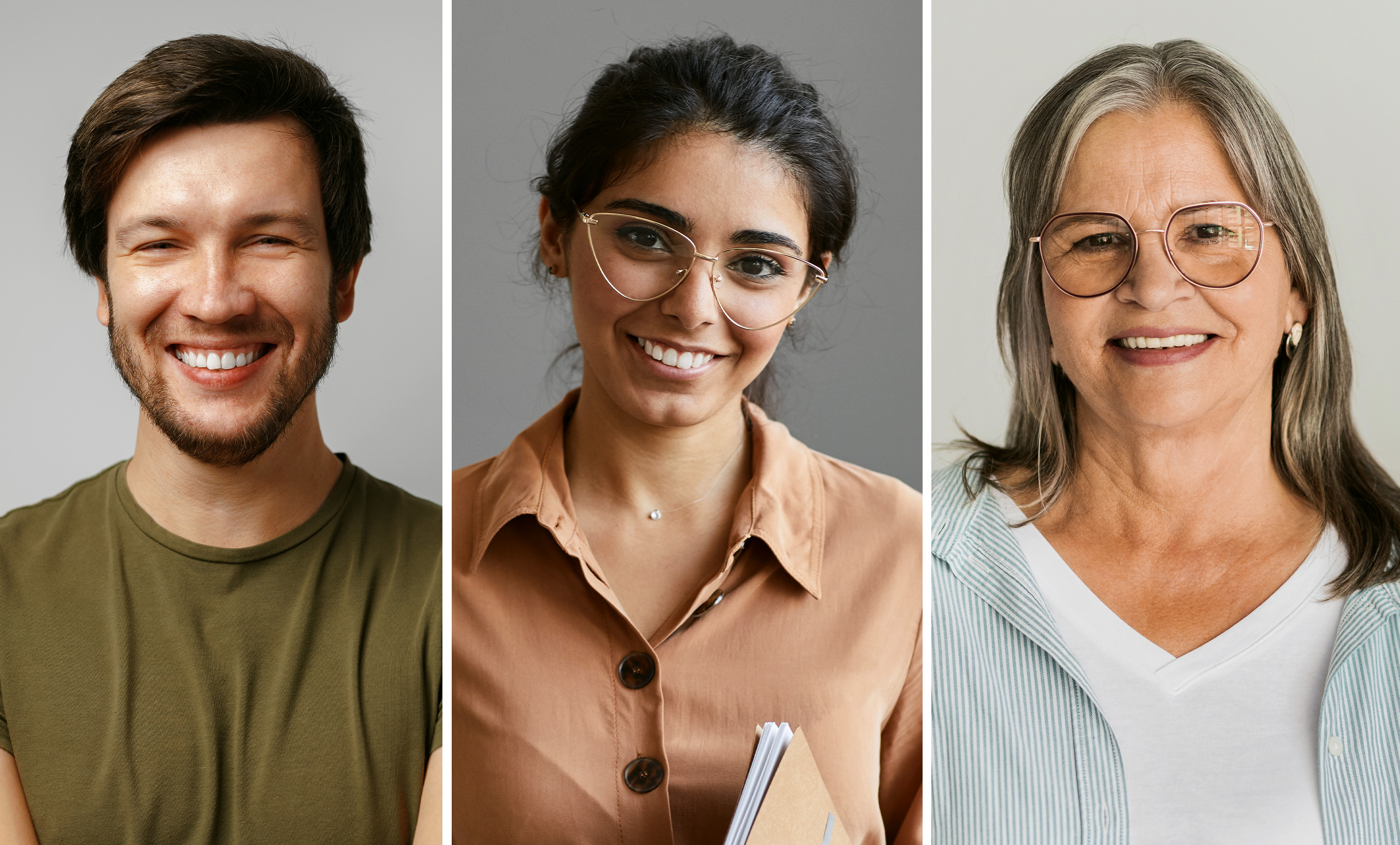 Three Champion Employees Smiling